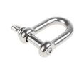 Shackle, D, Screw Pin, 150kg, Stainless Steel